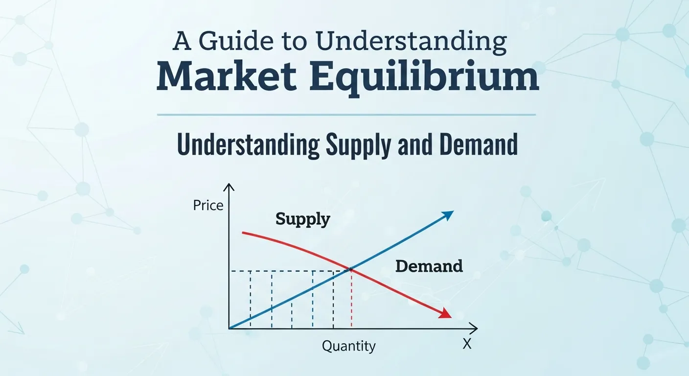 Supply and demand curves illustrating market equilibrium in an economic model