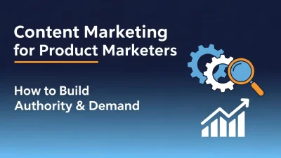 Marketing team collaborating on a content marketing strategy to build authority and drive demand for a product